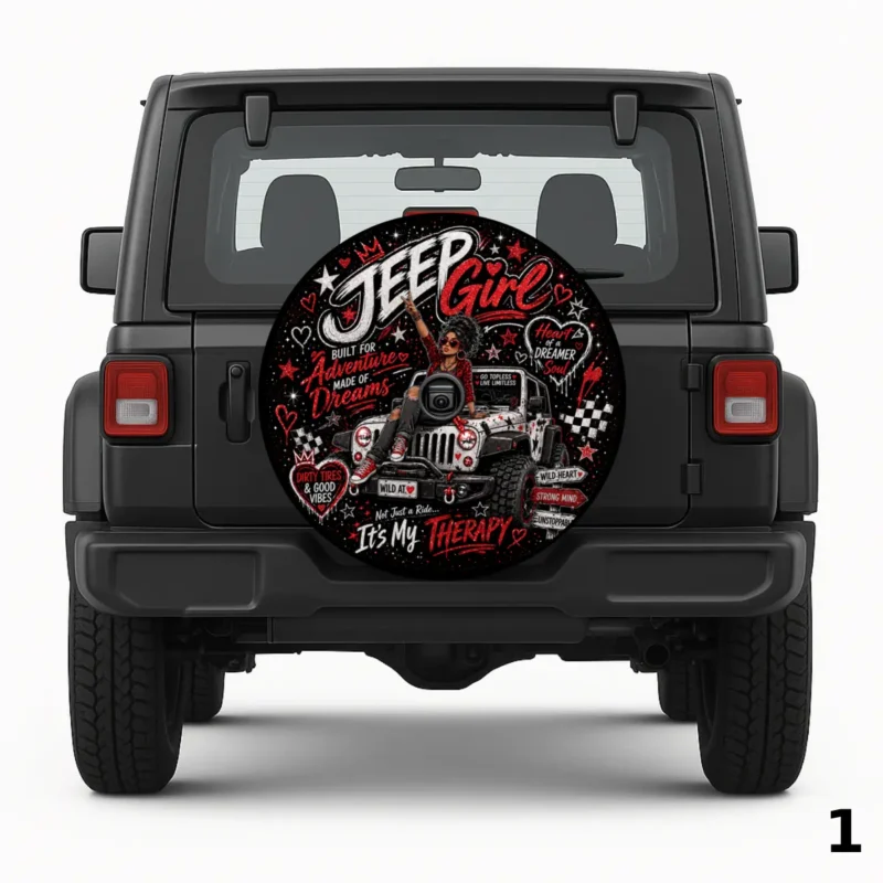 =Jeep Girl Vibes Spare Tire Cover