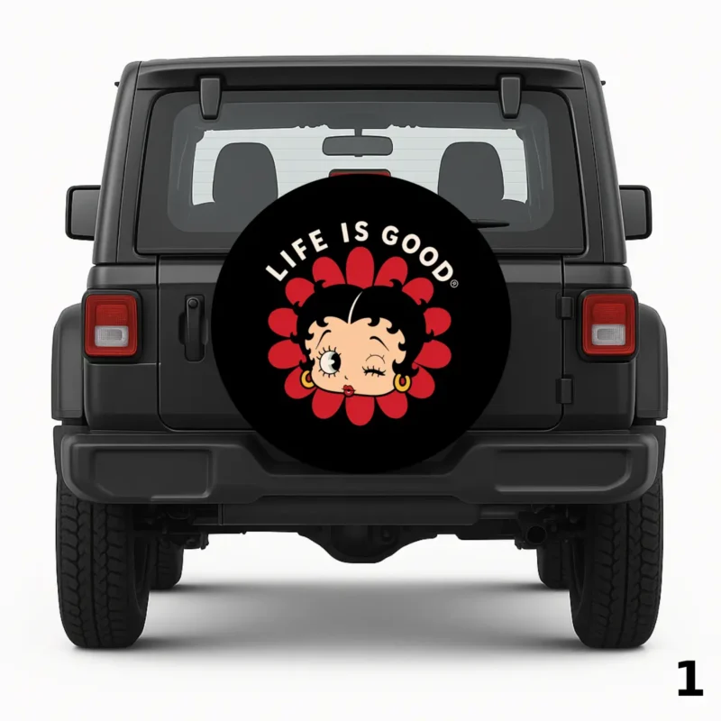 =Life Is Good Betty Flower Spare Tire Cover