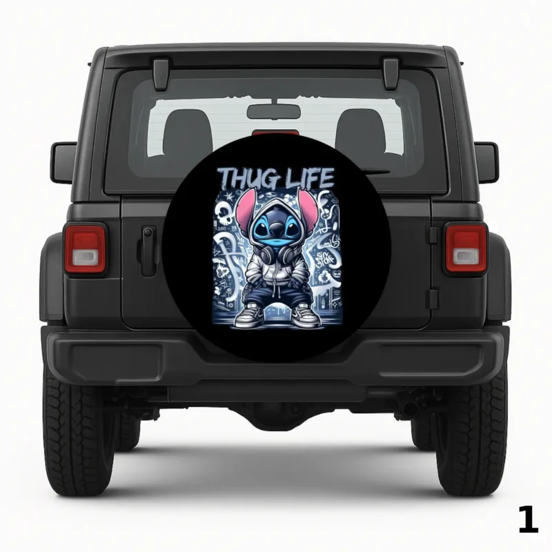 =Lilo and Stitch Thug Life Spare Tire Cover