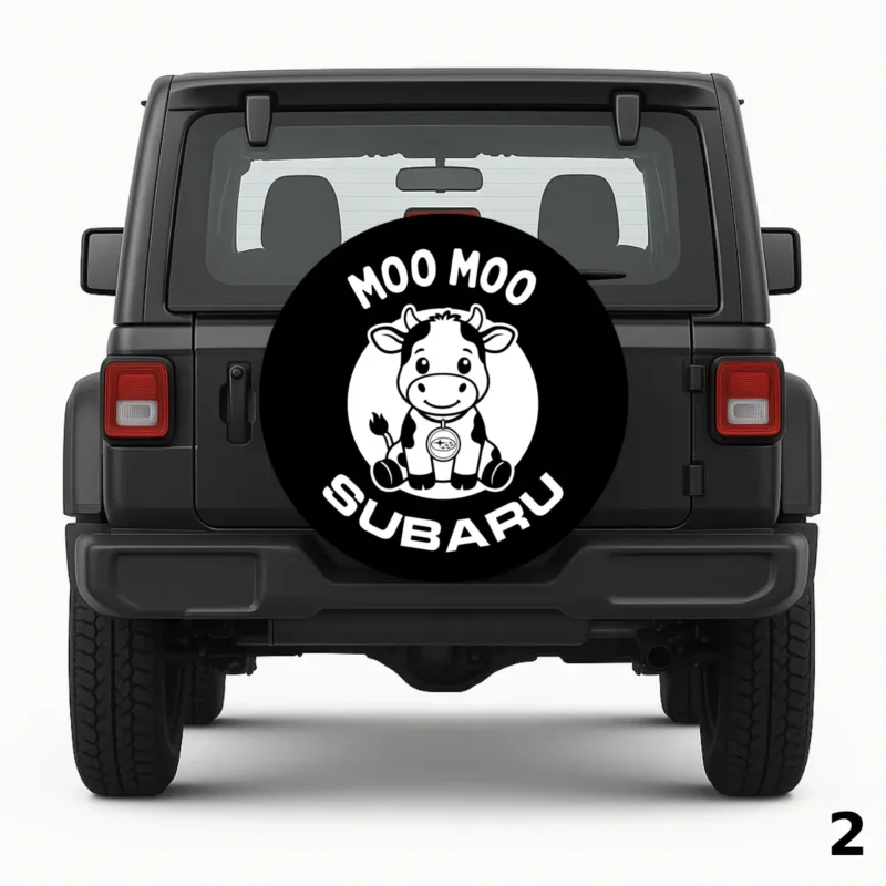 =Moo Moo Subaru Spare Tire Cover