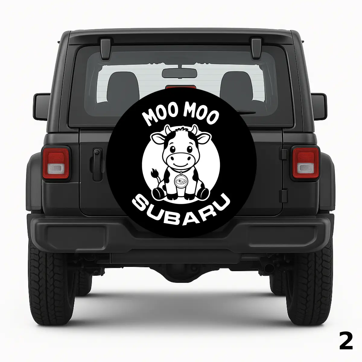 =Moo Moo Subaru Spare Tire Cover