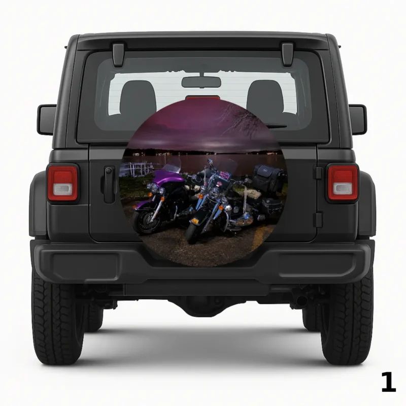=Motorcycles with the Northern Lights Spare Tire Cover