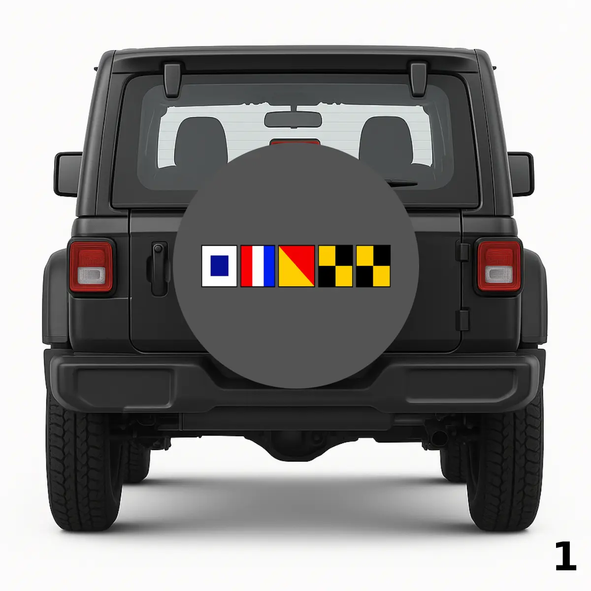 =Nautical Signal Flags Spare Tire Cover
