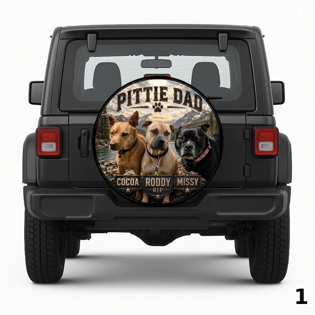Pittie Dad Spare Tire Cover