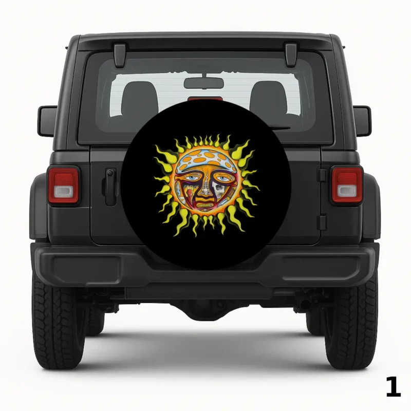 =Psychedelic Sun Spare Tire Cover