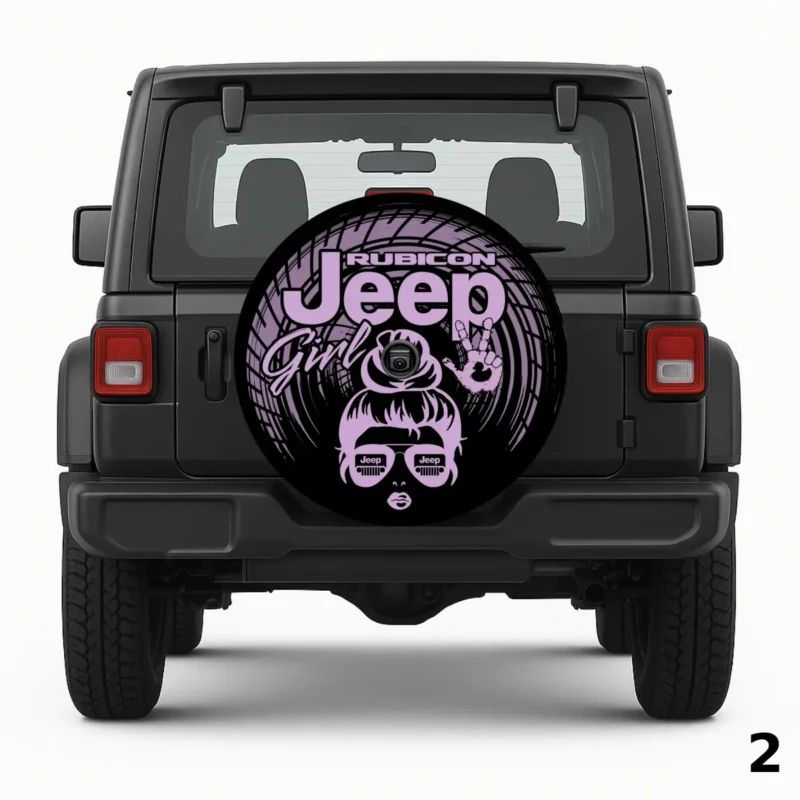 =Rubicon Jeep Girl Spare Tire Cover