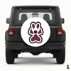 =Salukis paw print Spare Tire Cover