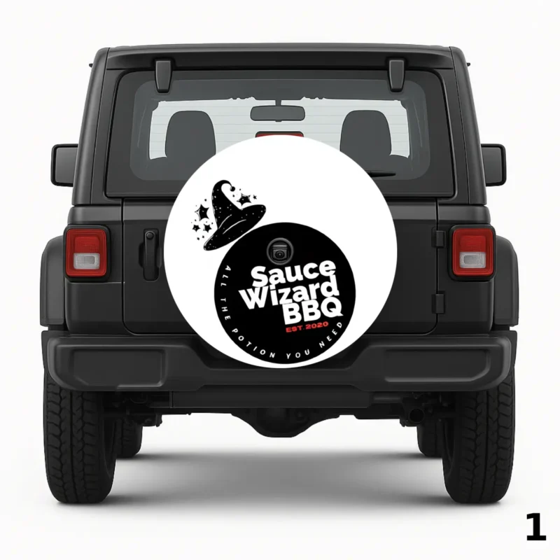 =Sauce Wizard BBQ Spare Tire Cover