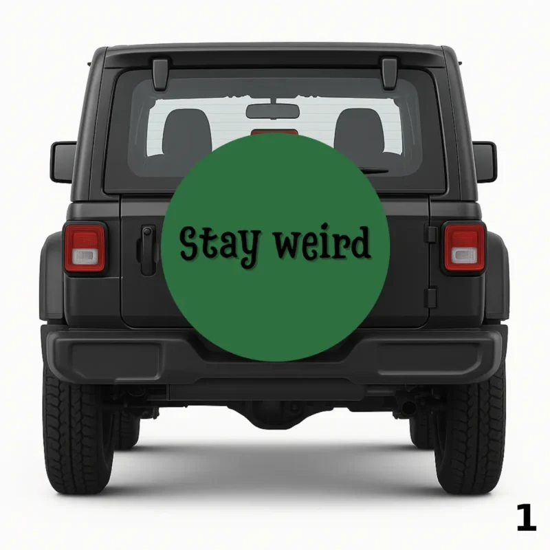 =Stay Weird Spare Tire Cover