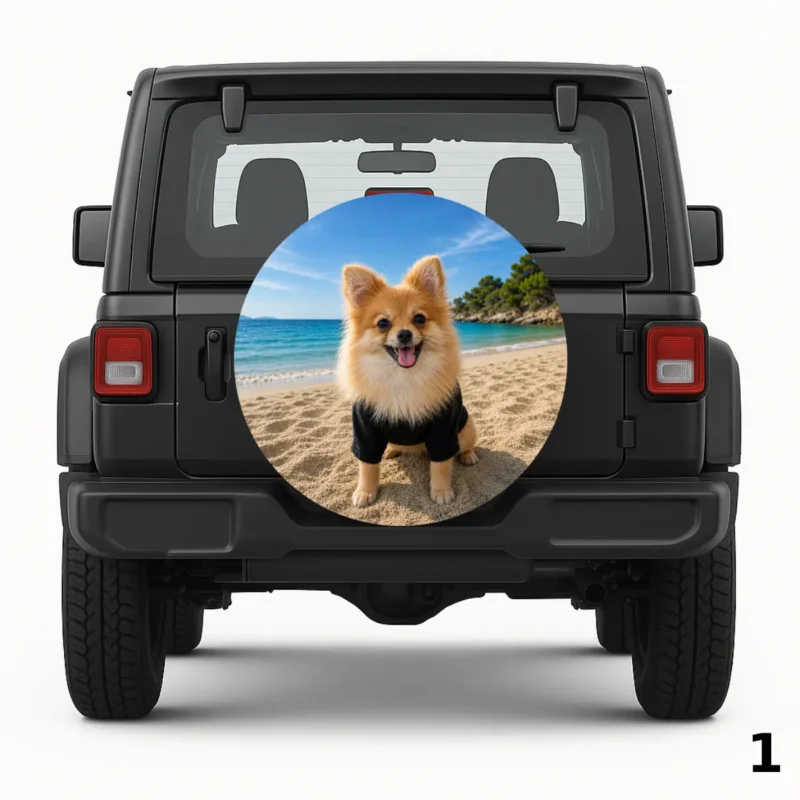 =Sunny Beach Pup Spare Tire Cover