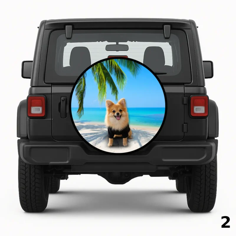 =Sunny Beach Pup Spare Tire Cover
