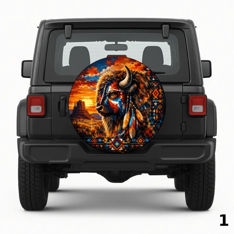 =Sunset Buffalo Spare Tire Cover
