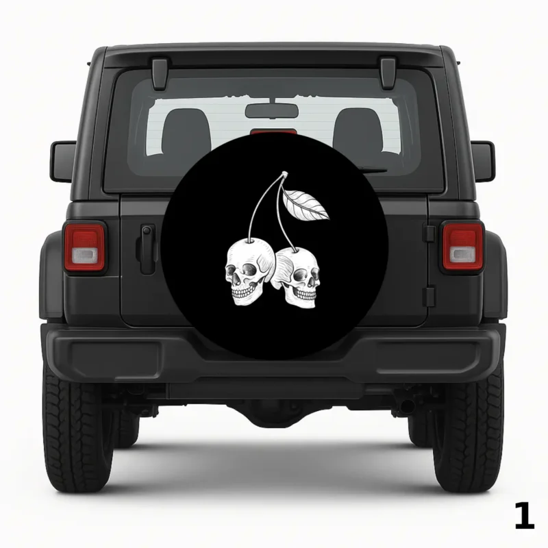 =Two Cherry Skulls Spare Tire Cover