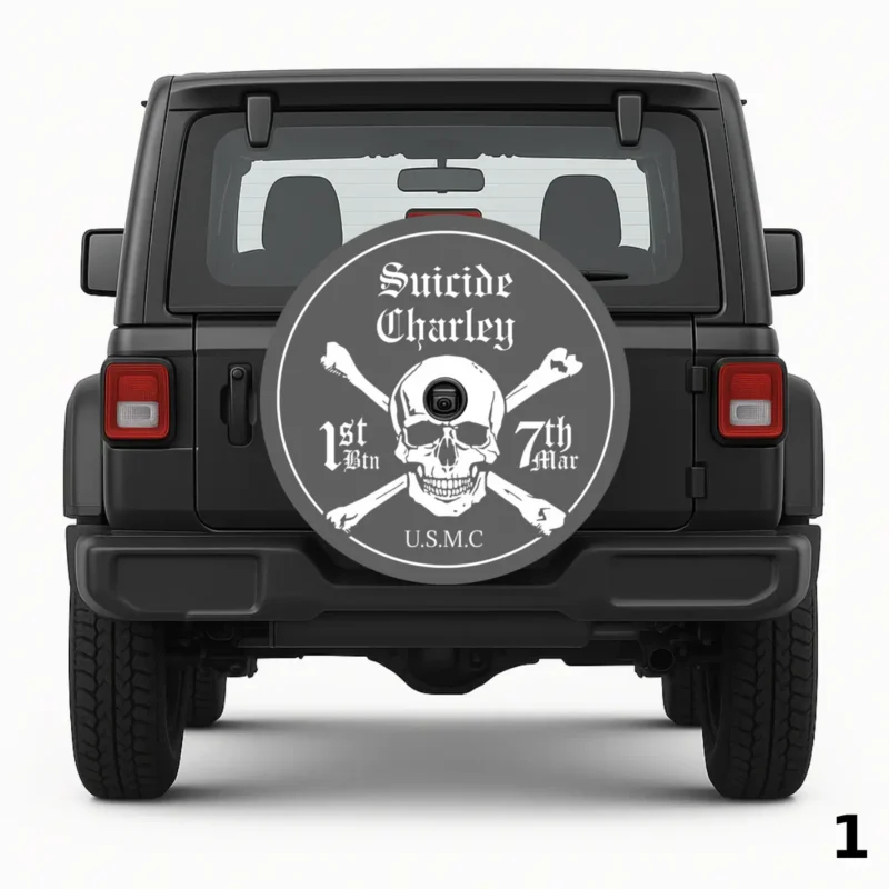 =USMC Suicide Charley Emblem Spare Tire Cover