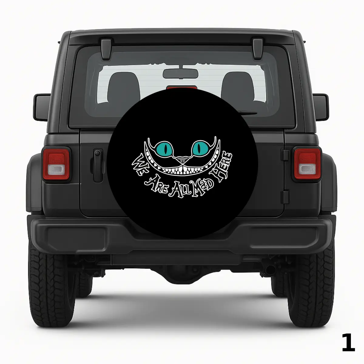 =We Are All Mad Here Spare Tire Cover