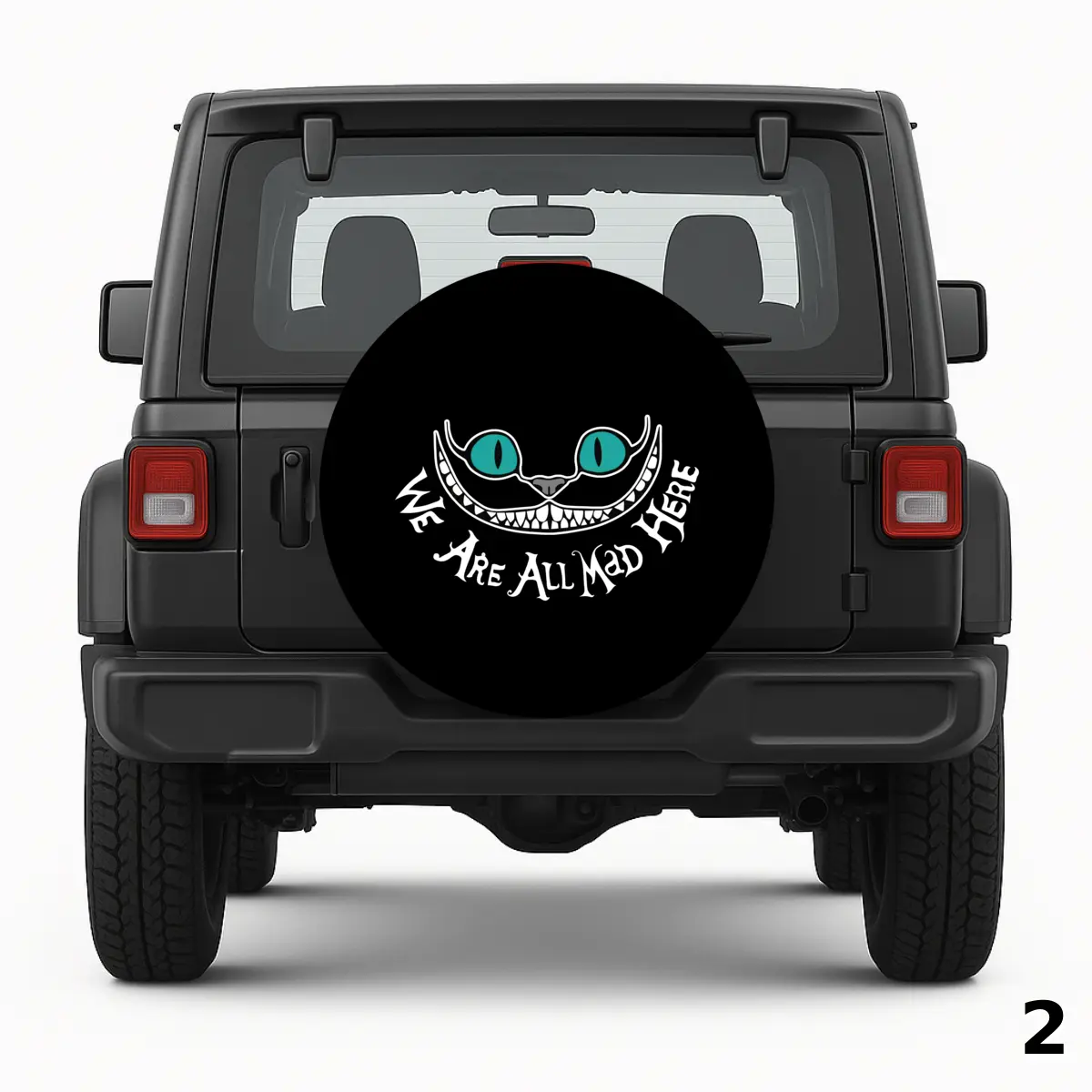 =We Are All Mad Here Spare Tire Cover