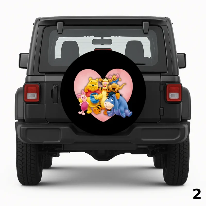 =Winnie the Pooh characters Spare Tire Cover