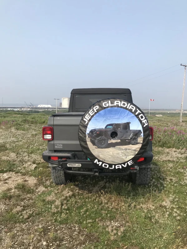 Jeep Wrangler spare tire cover — customer photo by David Hodkin, Canada, Manitoba