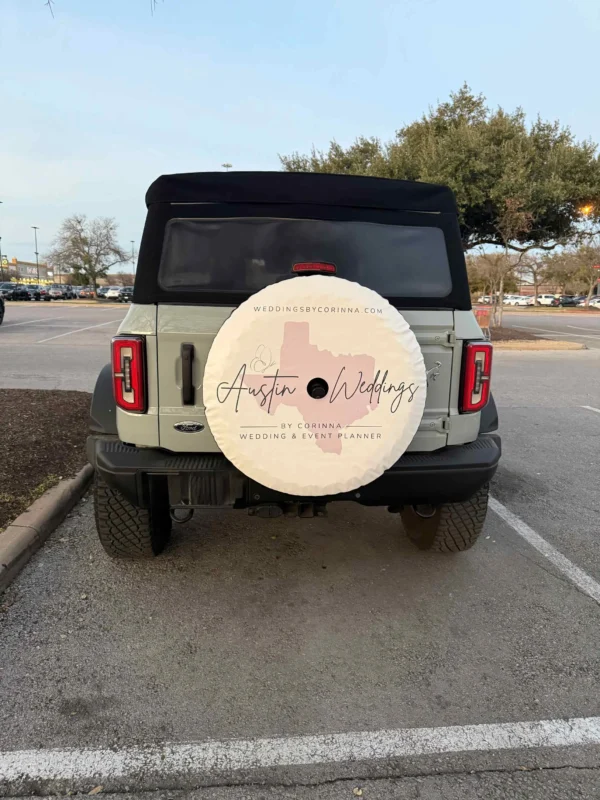 Jeep Wrangler spare tire cover — customer photo by Corrina M, USA, TX