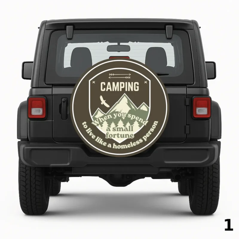 Camping: Where you spend a fortune to live like a homeless person Spare Tire Cover