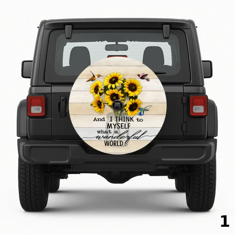 What a Wonderful World Spare Tire Cover