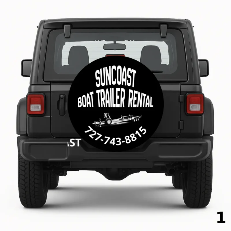 Suncoast Boat Trailer Rental Spare Tire Cover