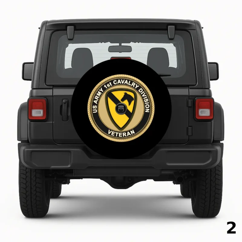 1st Cavalry Division Veteran Spare Tire Cover