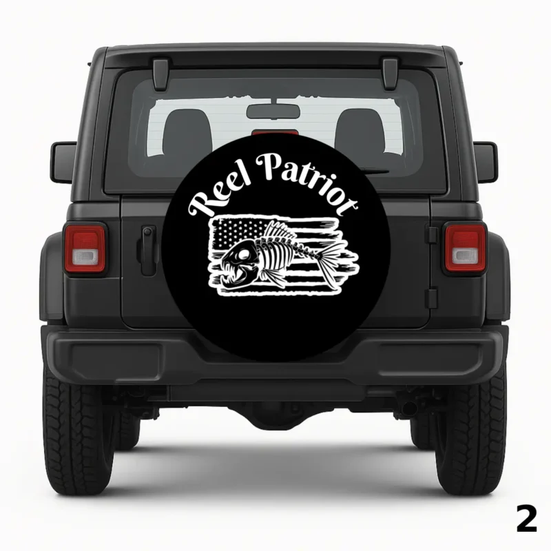 Reel Patriot Design Spare Tire Cover