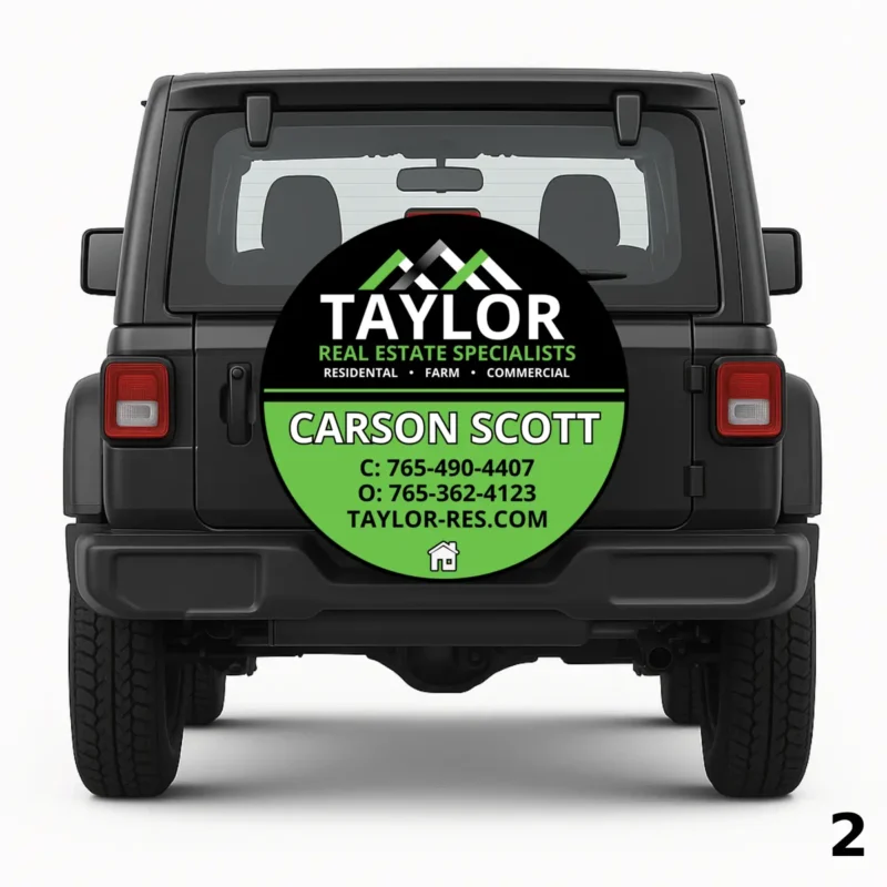 Taylor Real Estate Specialists Spare Tire Cover