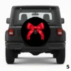 Red Ribbon Spare Tire Cover