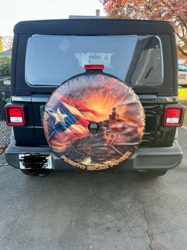 Spare tire cover installed on Car - Clients review