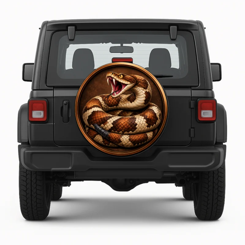 Copperhead Snake Spare Tire Cover