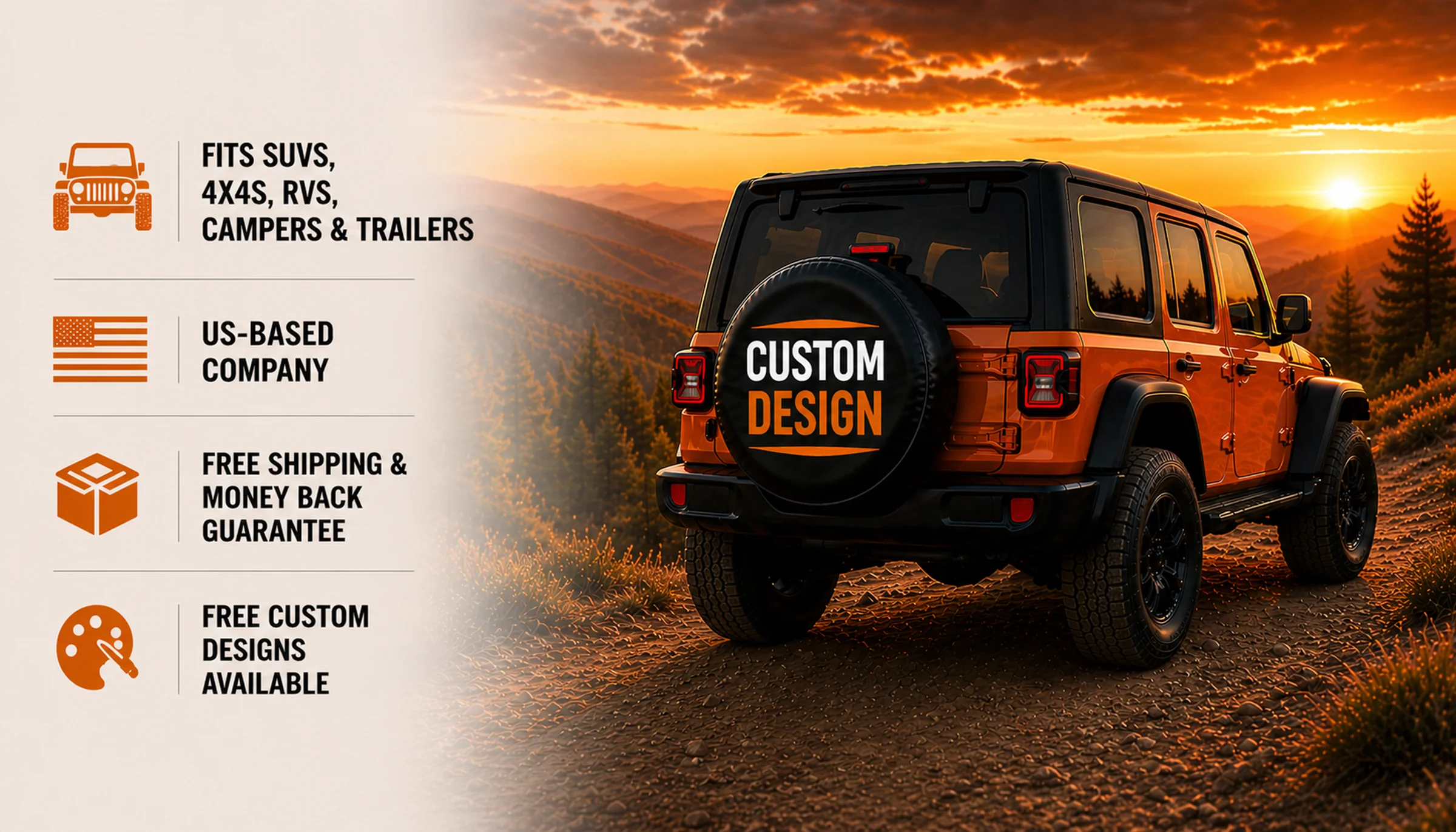 Custom Spare Tire Covers - Fits SUVs, 4x4s, RVs, Campers & Trailers - WheelShell