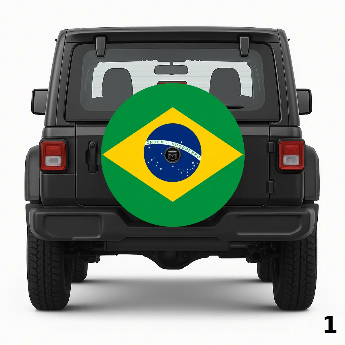 =Brazilian Flag Spare Tire Cover