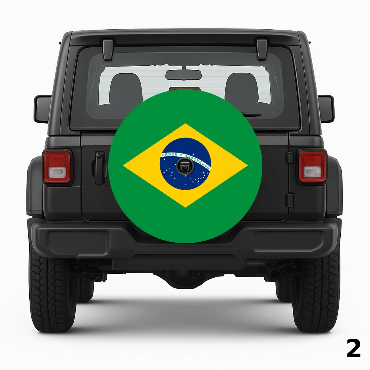 =Brazilian Flag Spare Tire Cover