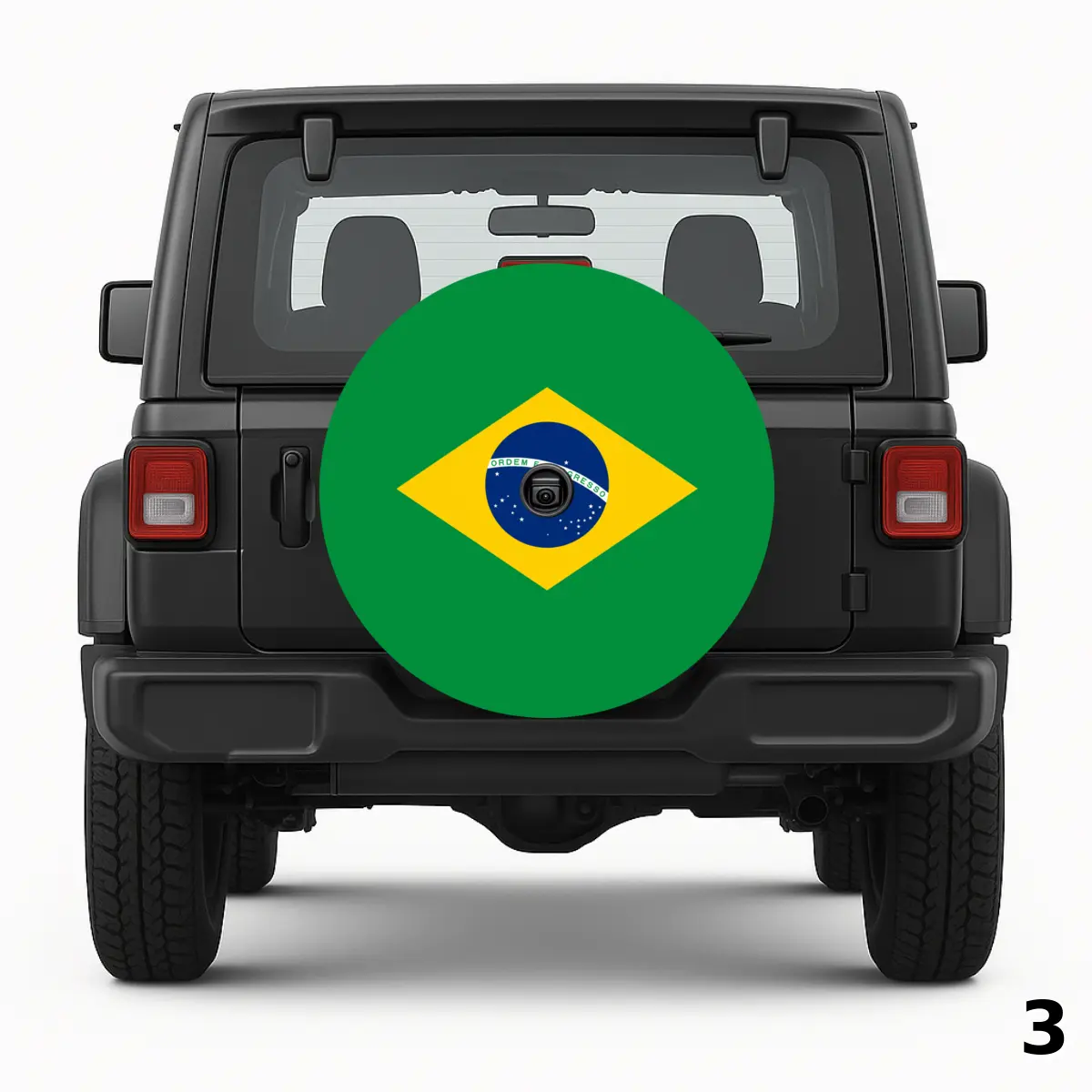 =Brazilian Flag Spare Tire Cover