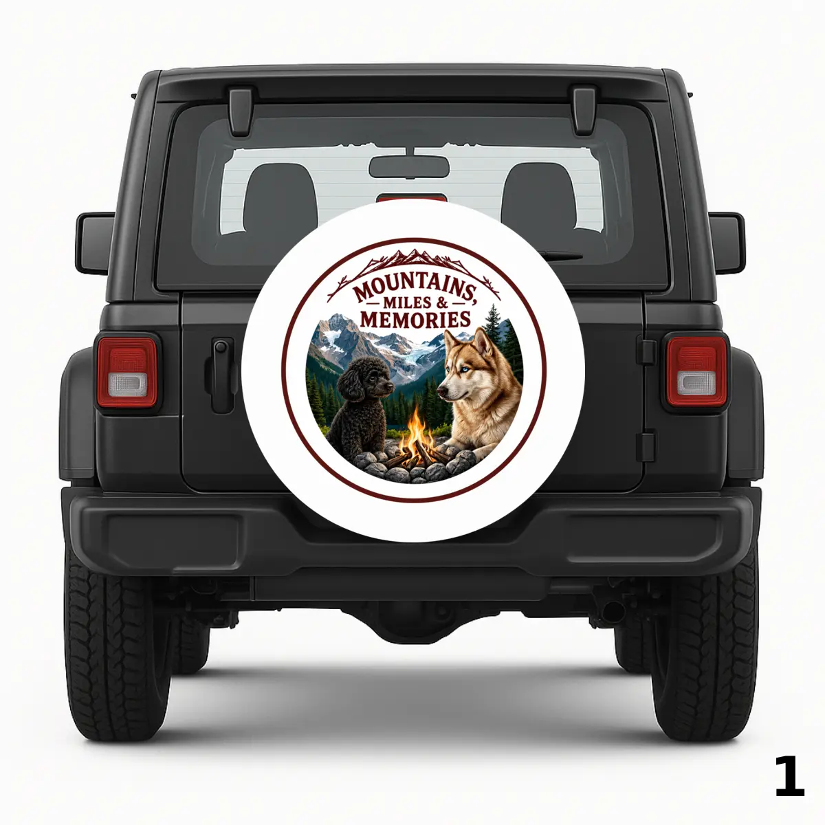 =Camping With My Dogs Spare Tire Cover