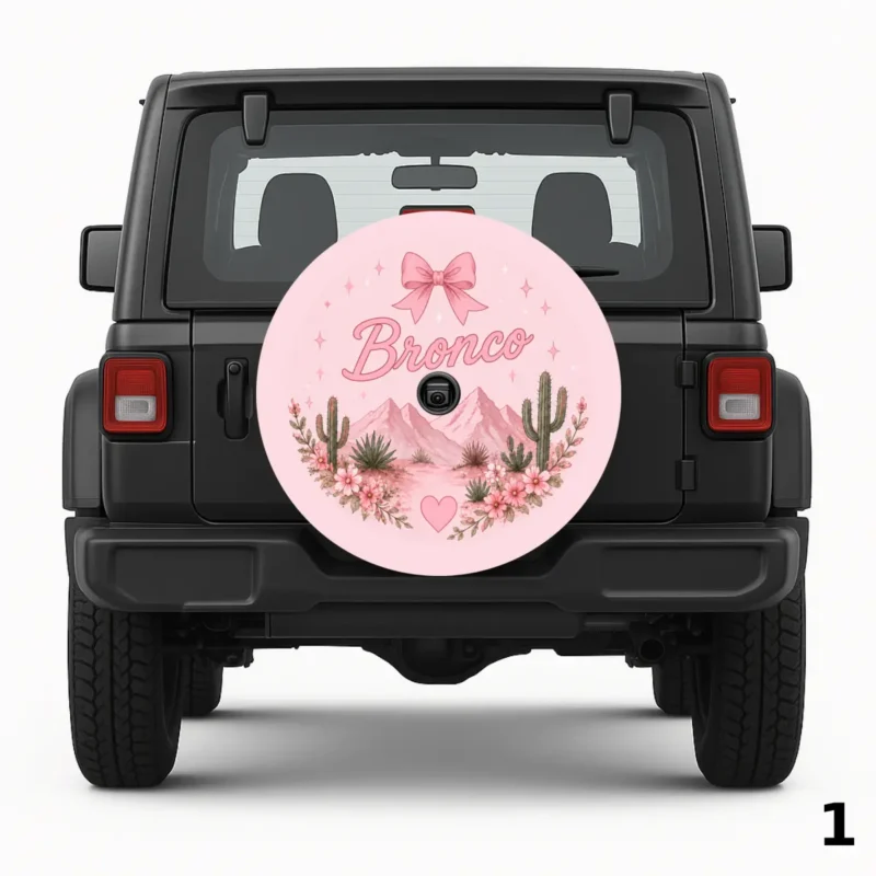 =Cute Girly Bronco Spare Tire Cover