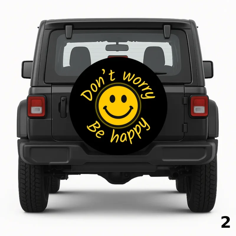 =Don’t Worry, Be Happy Spare Tire Cover