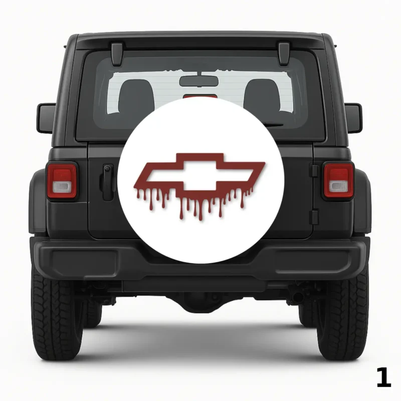 =Dripping Chevy Emblem Spare Tire Cover
