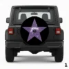 =Glittery Purple Star Spare Tire Cover
