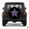 =Glittery Purple Star Spare Tire Cover