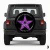 =Glittery Purple Star Spare Tire Cover