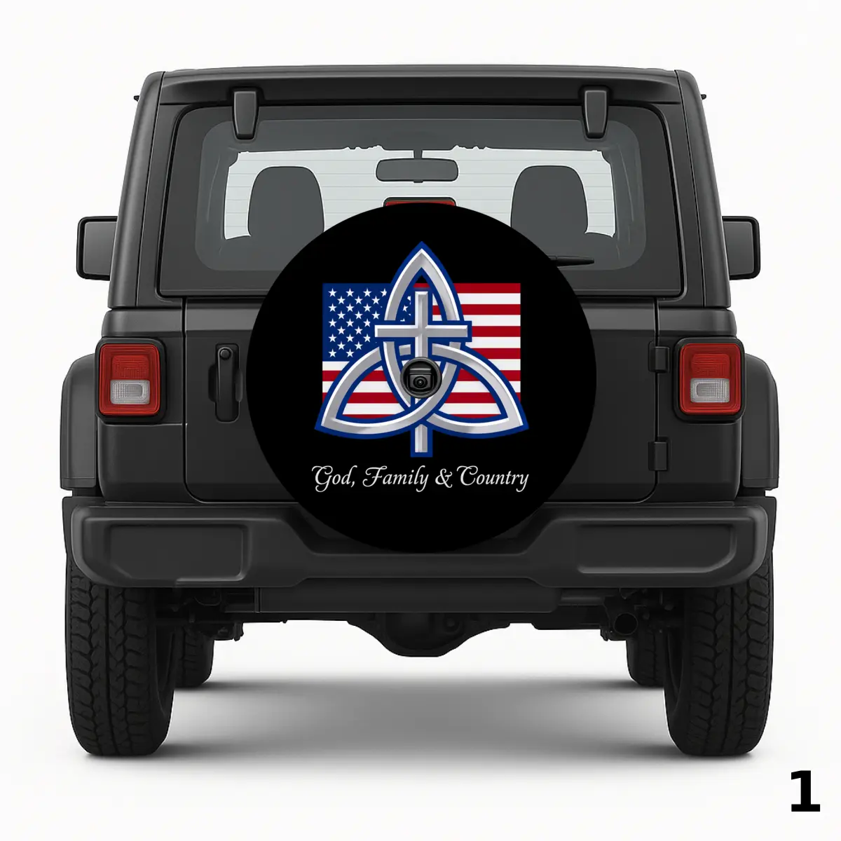 =God, Family and Country Spare Tire Cover