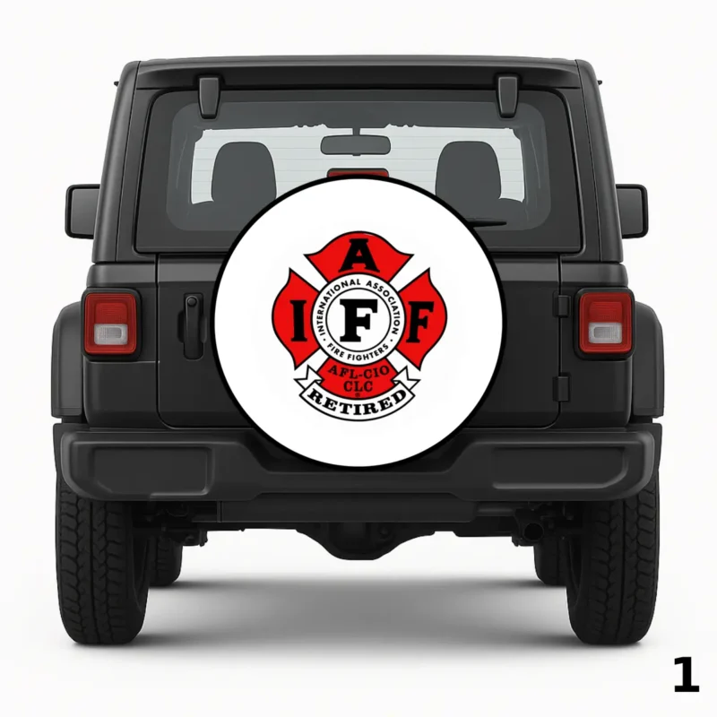 =IAFF Retired Emblem Spare Tire Cover