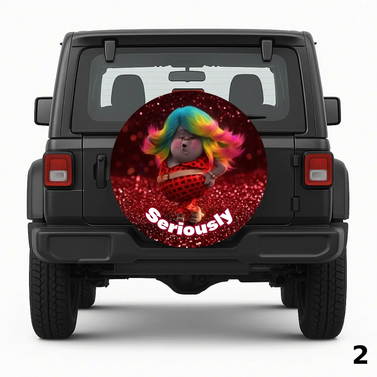 =Lady Glitter Sparkles Spare Tire Cover