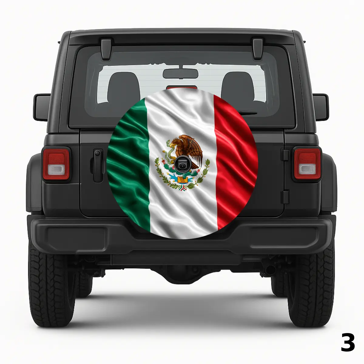 =Mexican Flag Spare Tire Cover
