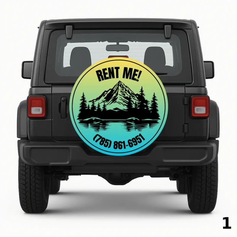 =Mountains Scene Spare Tire Cover