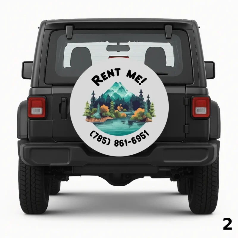 =Mountains Scene Spare Tire Cover
