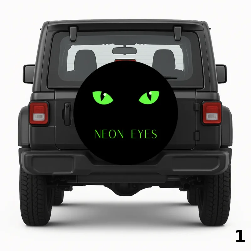 =Neon Green Eyes Spare Tire Cover